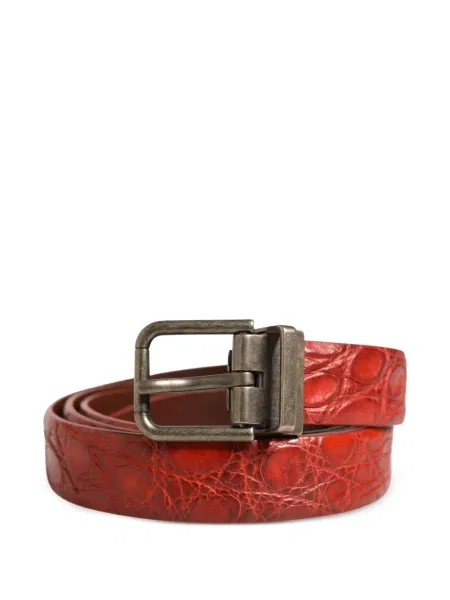 Cu centură curea Dolce & Gabbana din piele roșu