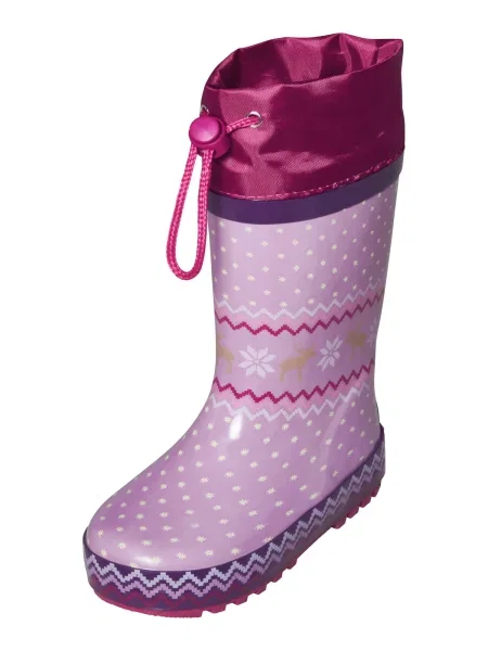 PLAYSHOES Cizme de cauciuc maro / mov lavandă / roz pitaya alb