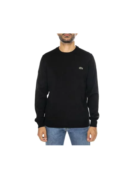 Sweter Lacoste wełniany czarny