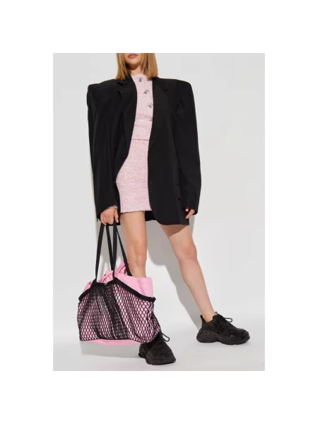 Spódnica Balenciaga tweedowa różowa