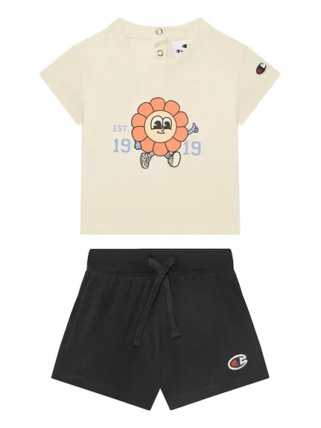 Champion Σετ T-Shirt και σορτς μπεζ