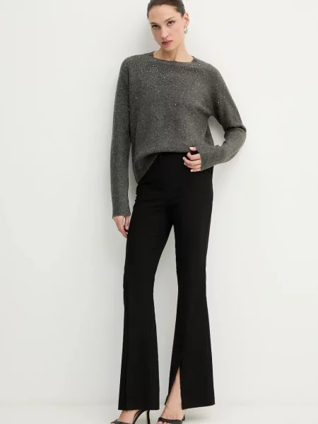 Светр з домішкою вовни Morgan легкий MFETE сірий