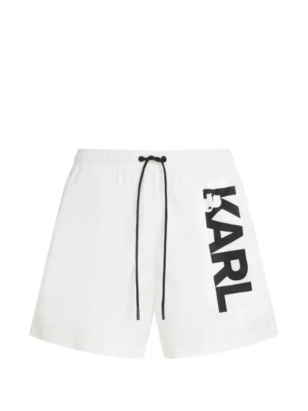 Slip de baie Karl Lagerfeld cu imagine alb