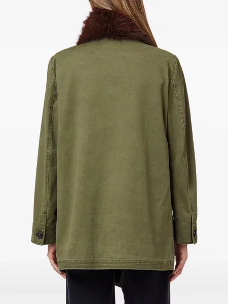 Geacă parka Liu Jo cu blană verde