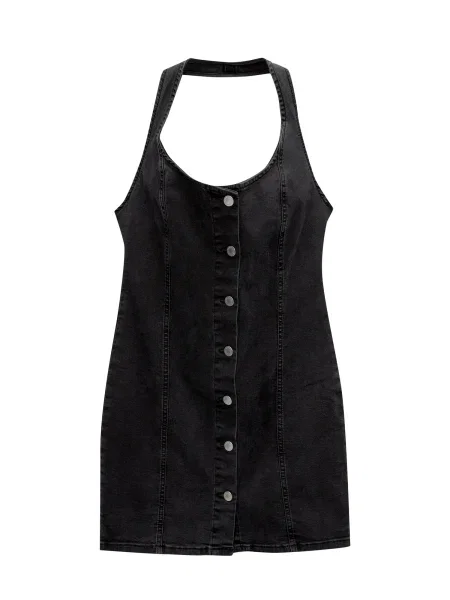 Pull&Bear Šaty džínovina černá