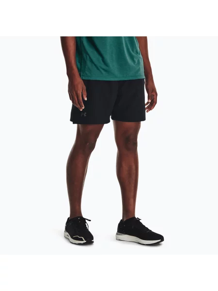 Reflexní běžecké krátké kraťasy Under Armour černé