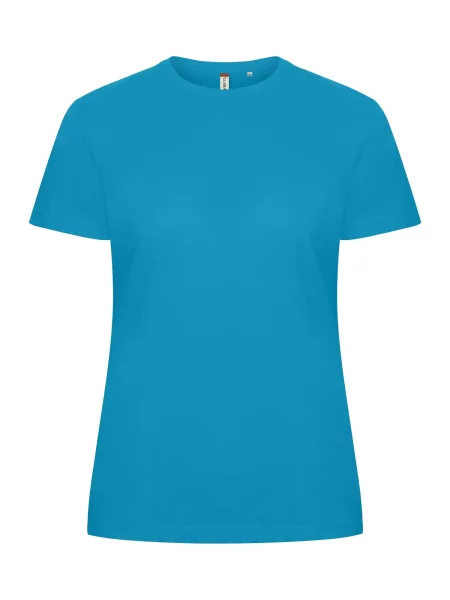 Clique Basic-T T-shirt turkus dopasowany krój – turquoise niebieska