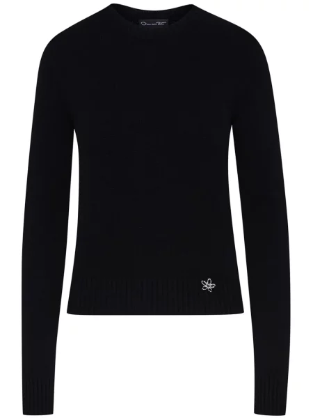 Pulover Oscar De La Renta cu model floral negru