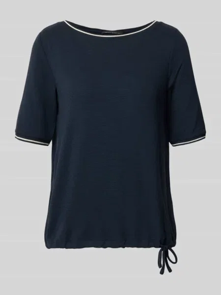 T-shirt o kroju loose fit z mieszanki model LT JUNI' Betty Barclay granatowa