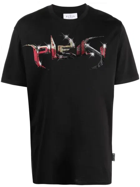 Tricou Philipp Plein cu imagine negru