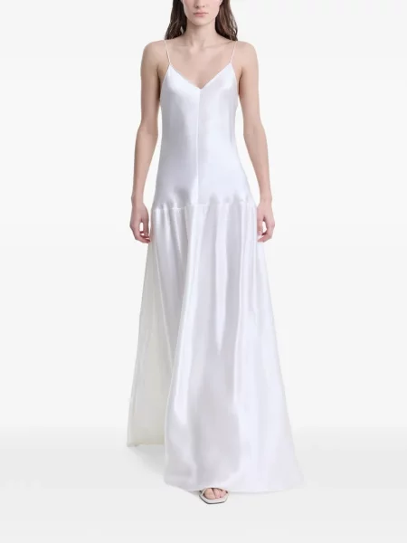 V-nyakú maxi ruha Fforme fehér