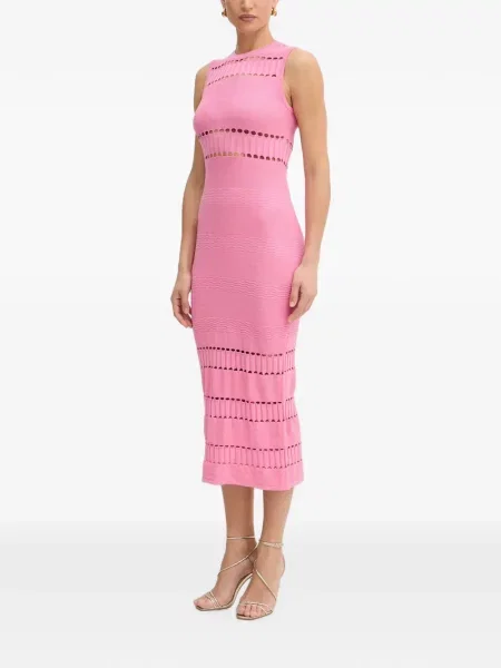 Rochie midi Twinset tricotate roz