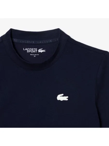 Lacoste Sportowa Koszulka Z Bawełny Technicznej Ultra Dry granatowa