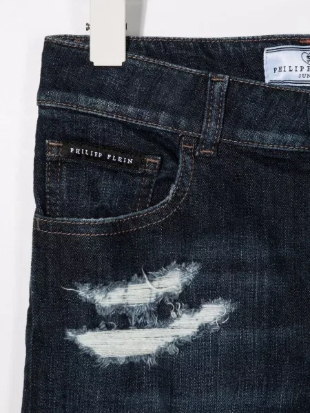 Jeansy dziecięce Philipp Plein niebieskie