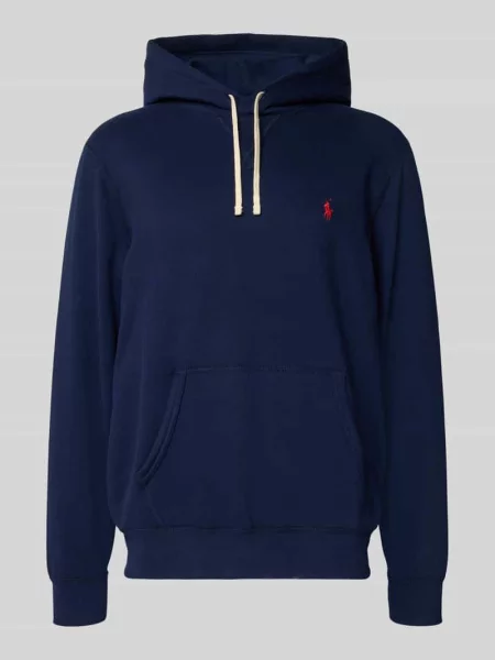 Bluza z kapturem z wyhaftowanym logo Polo Ralph Lauren granatowa