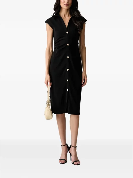 Rochie midi Morgan cu volane negru