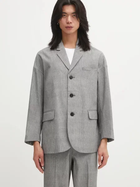 Visvim jachetă cu lână HAMMONS JKT SANTOME negru