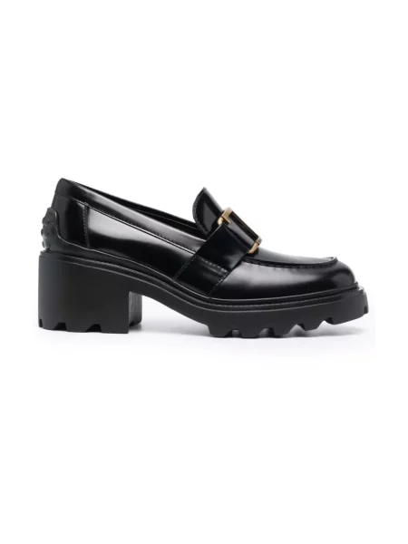 Loafersy Tod's casual na platformie czarne
