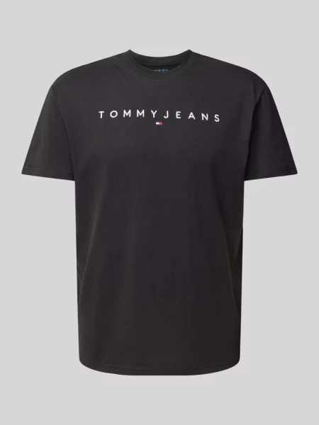 T-shirt z wyhaftowanym logo Tommy Jeans czarna