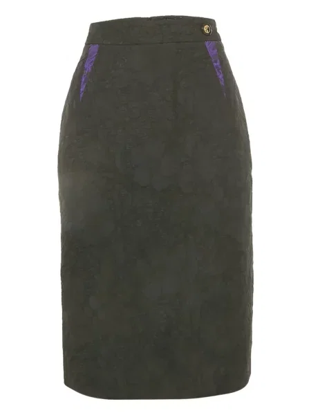 Fustă tip creion Cavalli Class din jacard negru