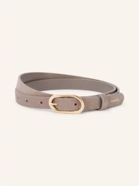 Calvin Klein Pasek Skórzany beige beżowy