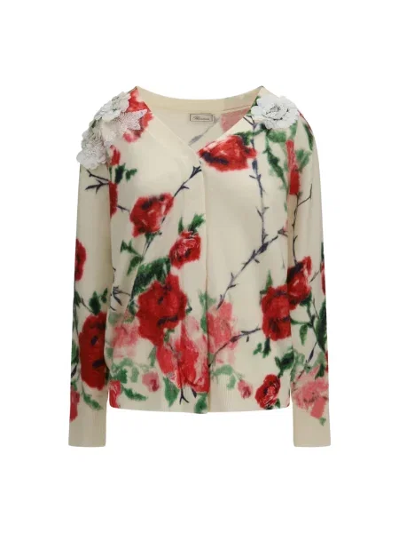 Kardigan Blumarine z kaszmiru beżowy