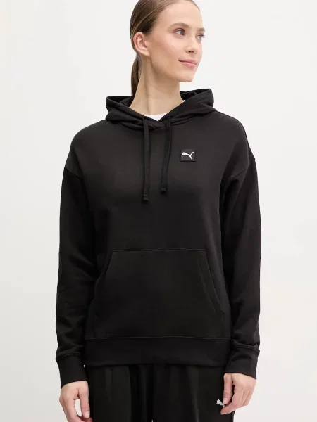 Суичър с качулка Puma с качулка черно