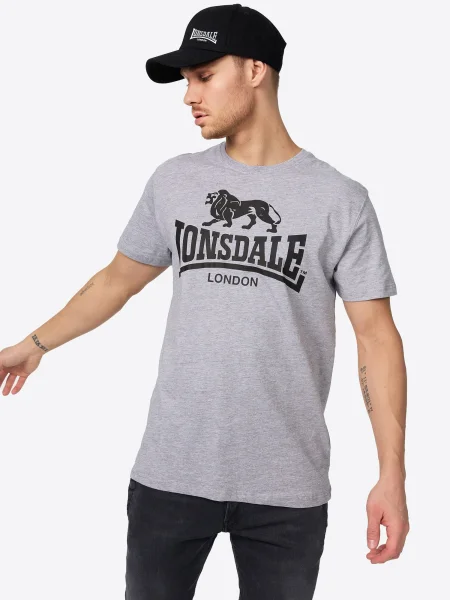 LONSDALE Tricou / negru gri