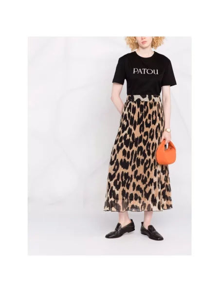 Koszulka Patou elegancka z krótkim rękawem czarna