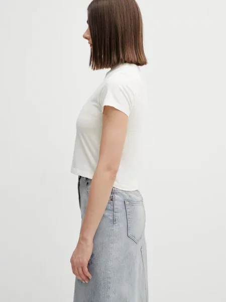 Maison Kitsuné Baby Tee t-shirt γυναικείο μπεζ