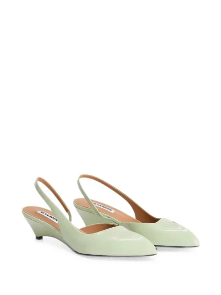Pantofi cu toc Jil Sander slingback verde