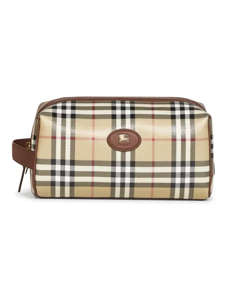 Torba Burberry w kratę płócienna beżowa