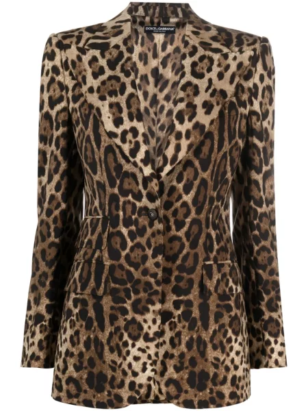 Sacou Dolce & Gabbana cu model leopard negru