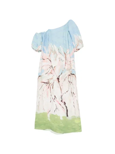 Rochie maxi Stine Goya cu imagine alb