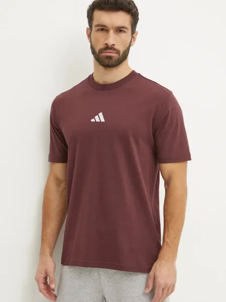 Тениска adidas Essential с изчистен дизайн червено