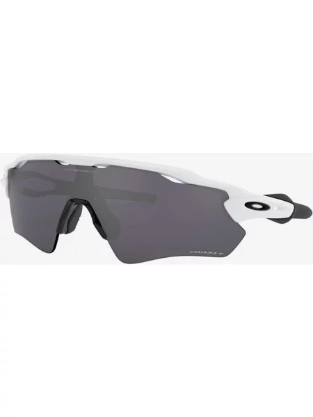 Polerowane okulary przeciwsłoneczne Oakley Radar EV Path z czarnymi soczewkami polaryzacyjnymi Prizm białe