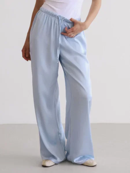 Сатинові Штани палаццо Lilove блакитний