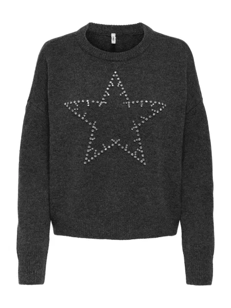 ONLY Pulover ONLRenata temno / srebrna siva