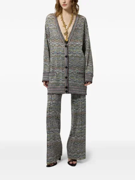 Cardigan Missoni cu paiete verde