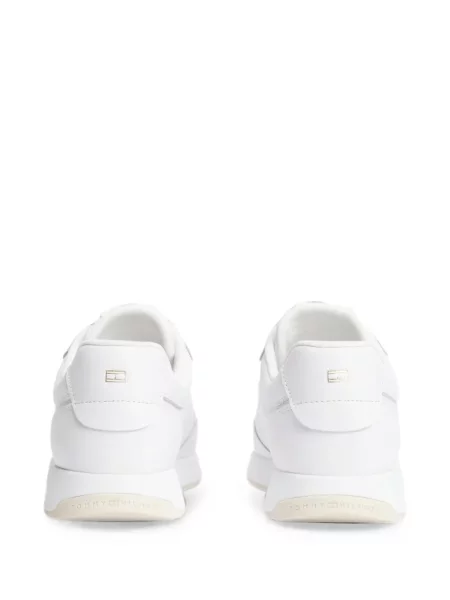 Fűzős csipkés sneaker Tommy Hilfiger autogrammal fehér