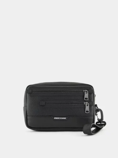 Armani Exchange Сумка-органайзер Поліуретан чорний