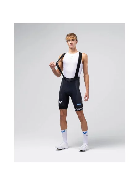 Spodenki rowerowe Movistar Team Limited ciemnoniebieskie XS niebieskie