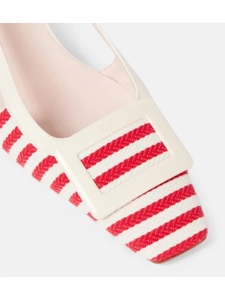 Lodičky Roger Vivier s otvorenou pätou červená