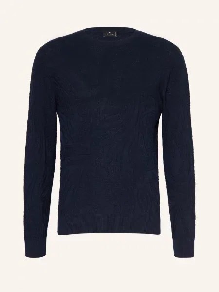 Etro Sweter blau granatowy
