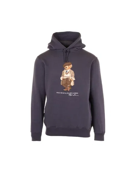 Bluza z kapturem Polo Ralph Lauren z kapturem niebieska