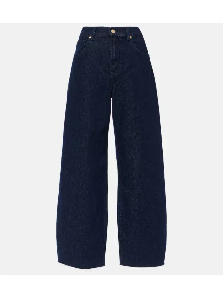 Blugi 7 For All Mankind cu talie înaltă albastru