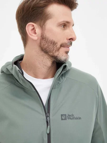 Jack Wolfskin szabadidős kabát Feldberg Hoody zöld