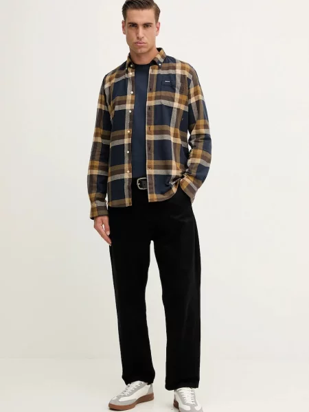 Barbour t-shirt z nadrukiem granatowy