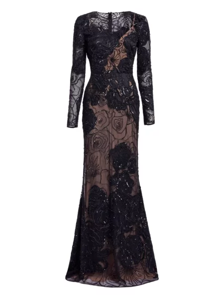 Rochie maxi Elie Saab de costum negru