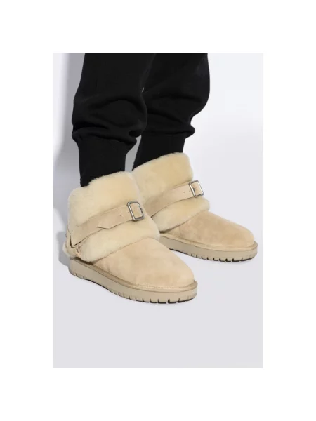 Puszyste botki Burberry beżowe